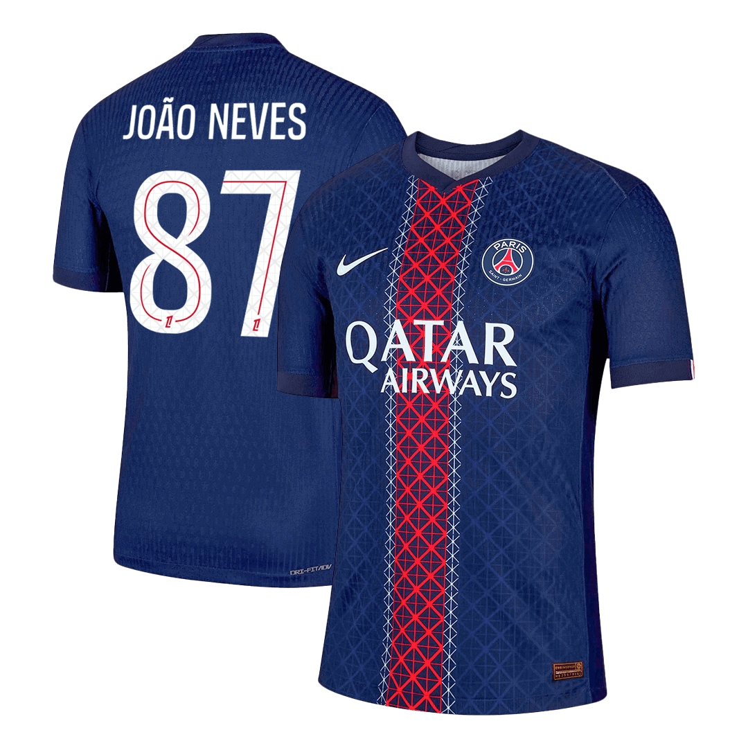 PSG JOÃO NEVES #87 Domov Fotbalový dres 2025/26 - verze pro hráče