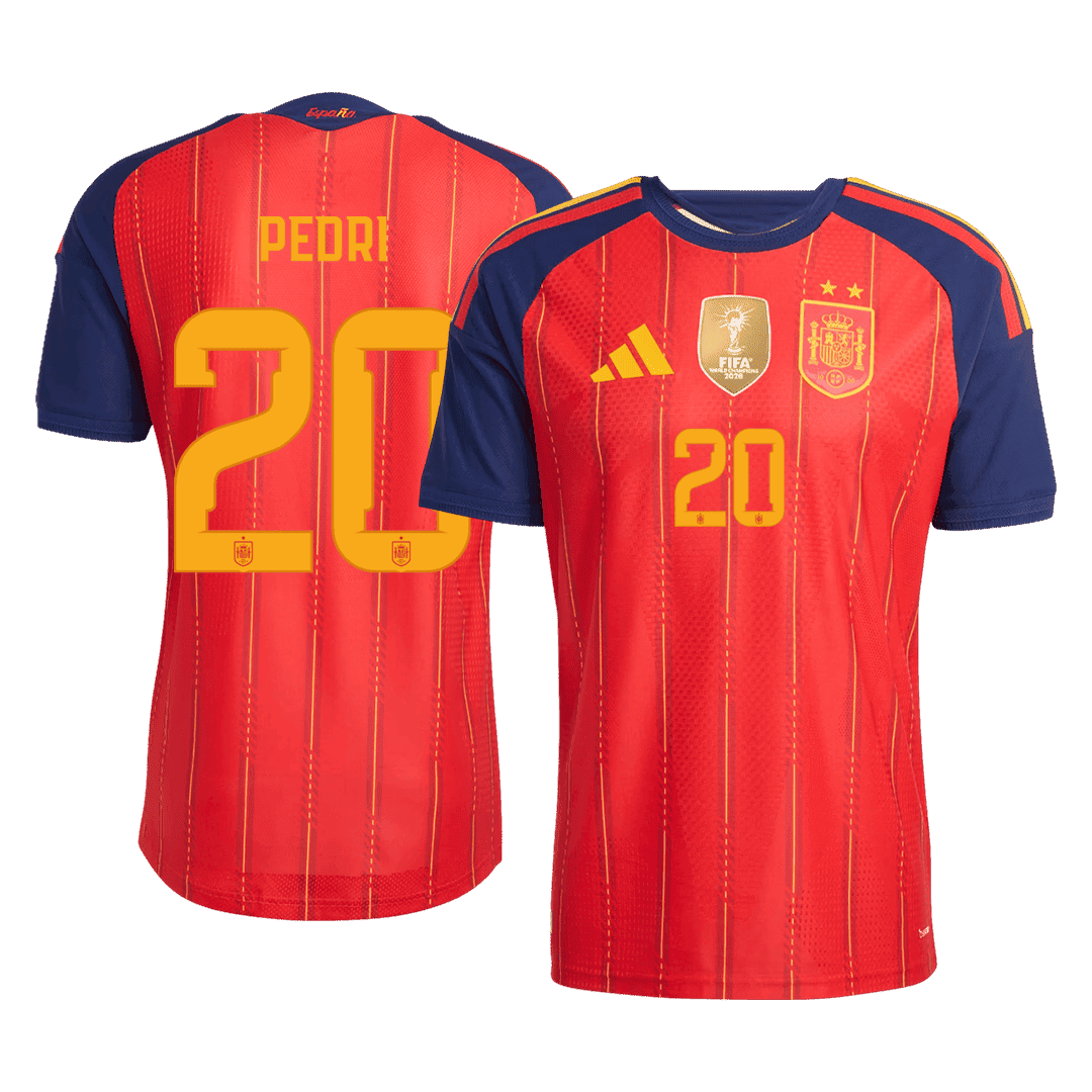 Spain PEDRI #20 Domov Fotbalový dres Mistrovství světa 2026 Champion Edition - verze pro hráče