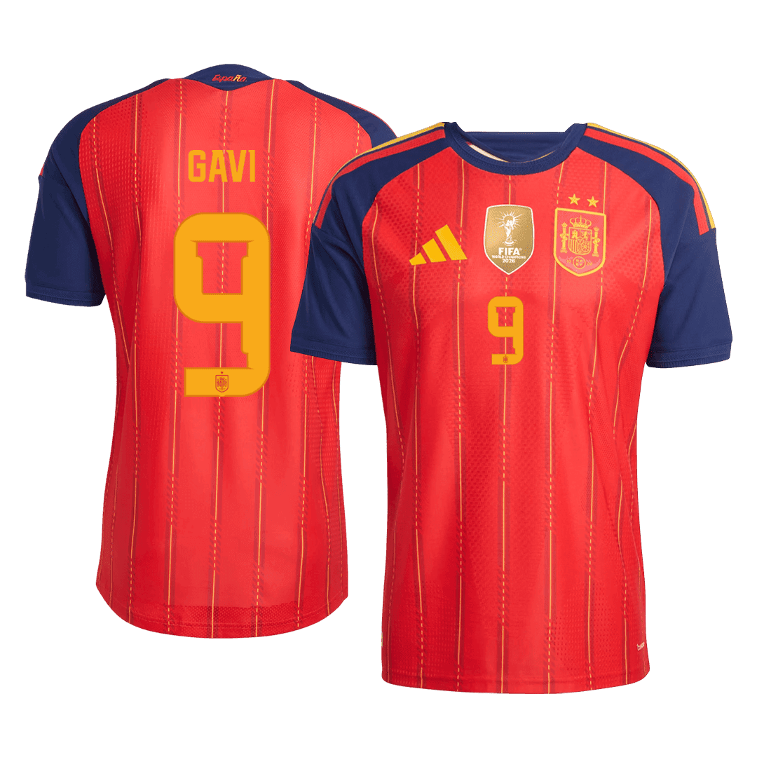Spain GAVI #9 Domov Fotbalový dres Mistrovství světa 2026 Champion Edition - verze pro hráče