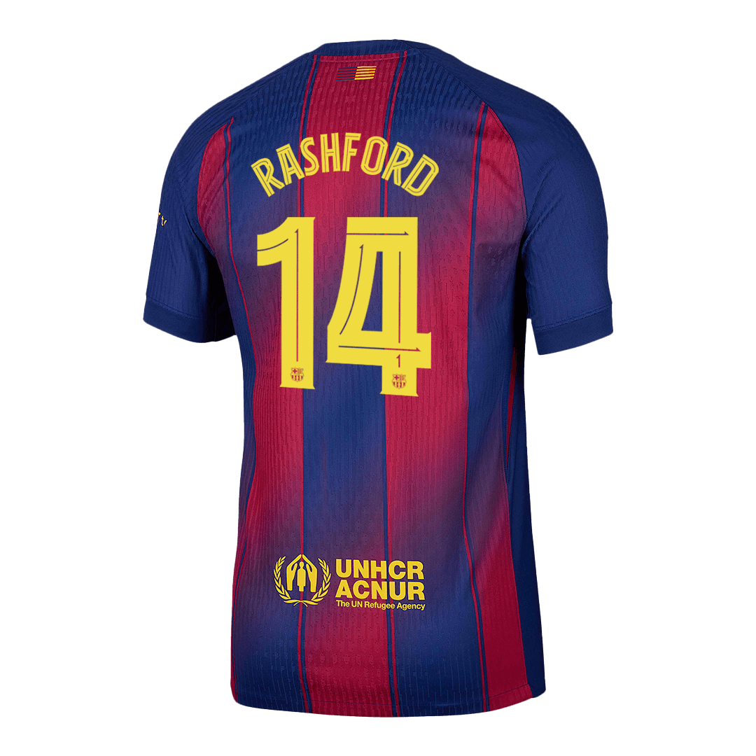Barcelona RASHFORD #14 Domácí Fotbalový dres 2025/26 – verze pro hráče – UCL