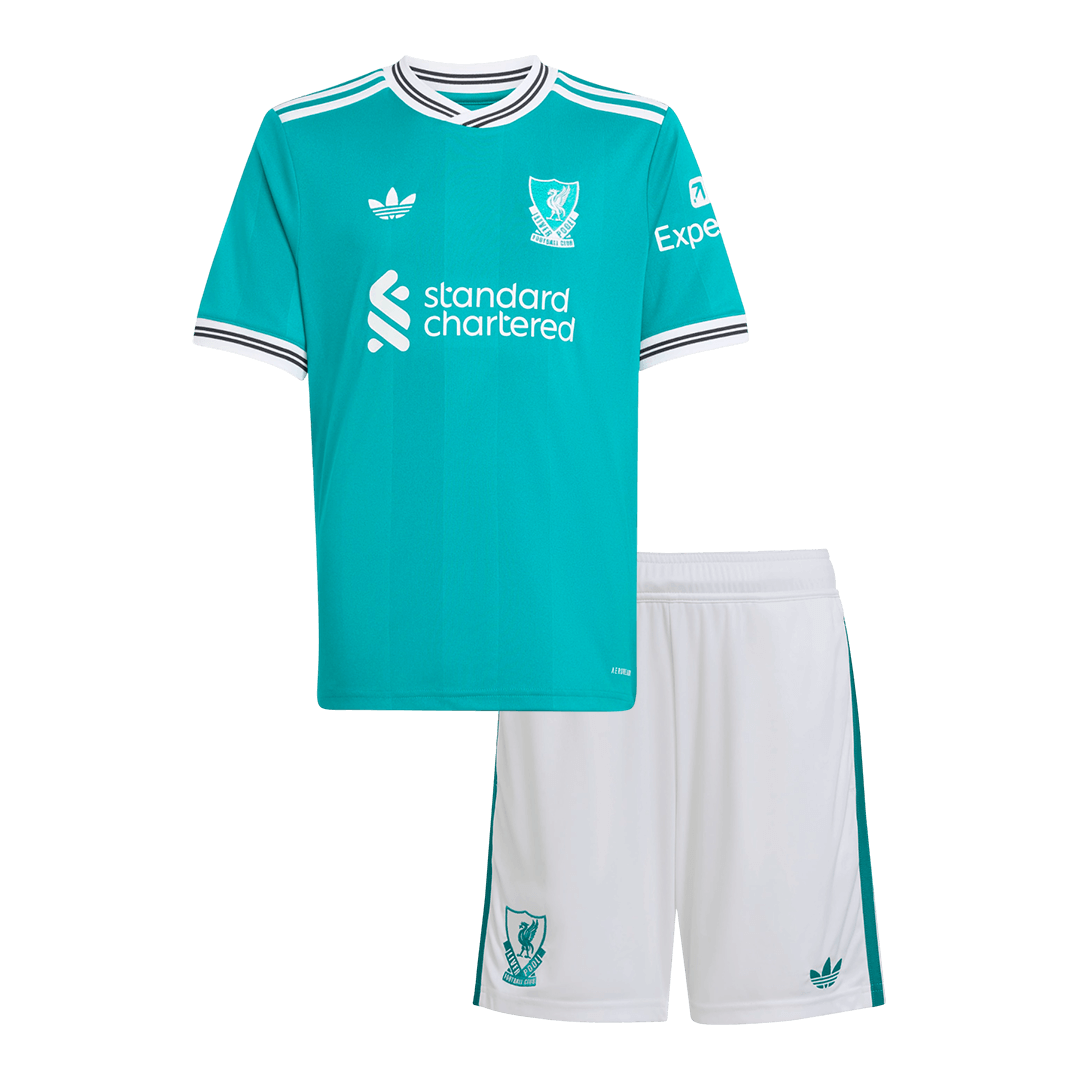 Děti Liverpool Třetí pryč Fotbalový dres Kit(dres + šortky) 2025/26