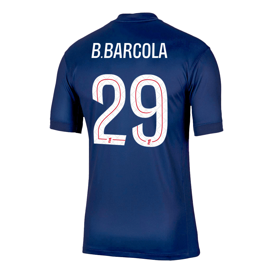 Pánský domácí fotbalový dres PSG B.BARCOLA #29 2025/26