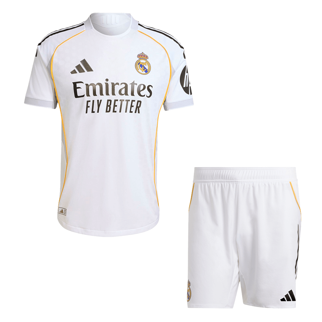 Real Madrid Men's Home Jersey Set (Shirt+Shorts) 2025/26 - Player Version