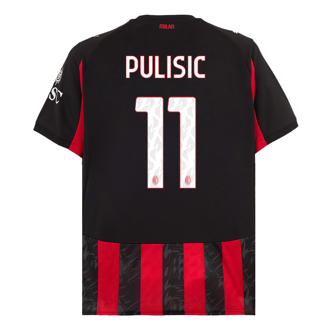 AC Milan PULISIC #11 Men's Home Football Jersey 2025/26