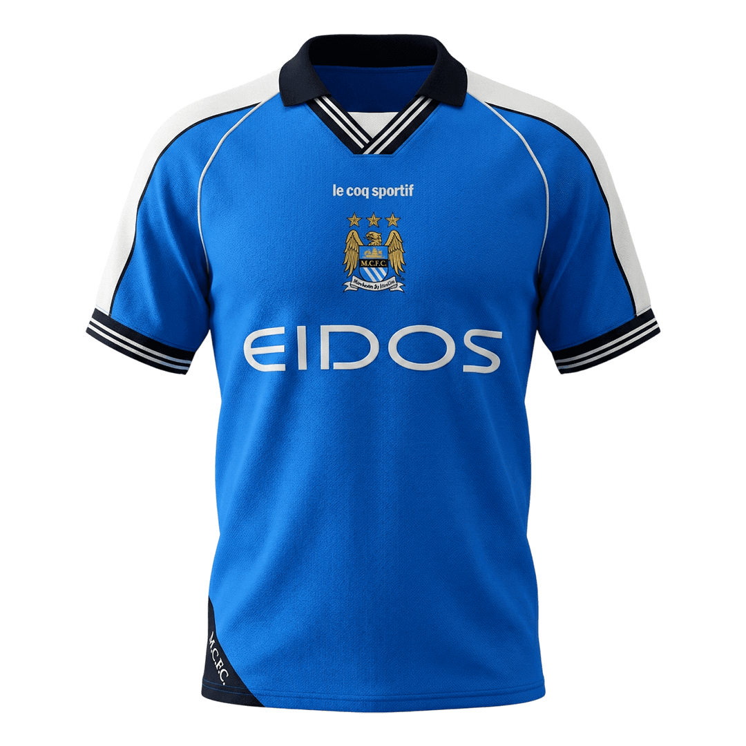 Manchester City Domov Retro fotbalový dres 1999/01