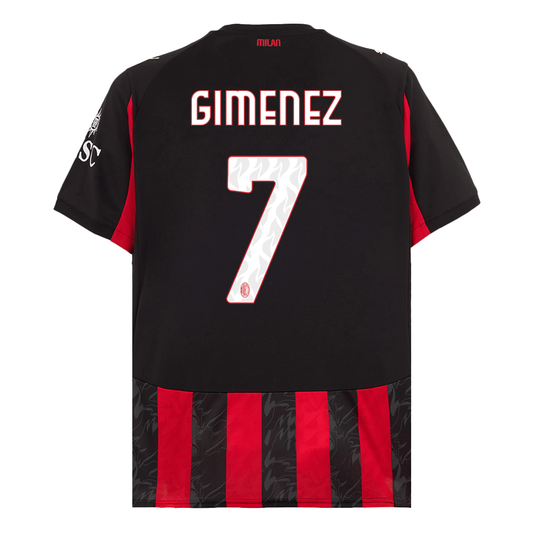 Muži AC Milán GIMENEZ #7 Domácí fotbalový dres 2025/26