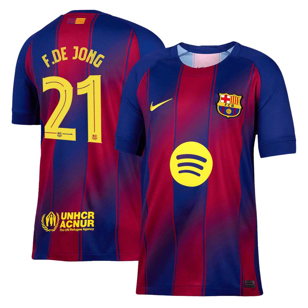 Barcelona F.DE JONG #21 2025/26 Men's Home Football Jersey - UCL