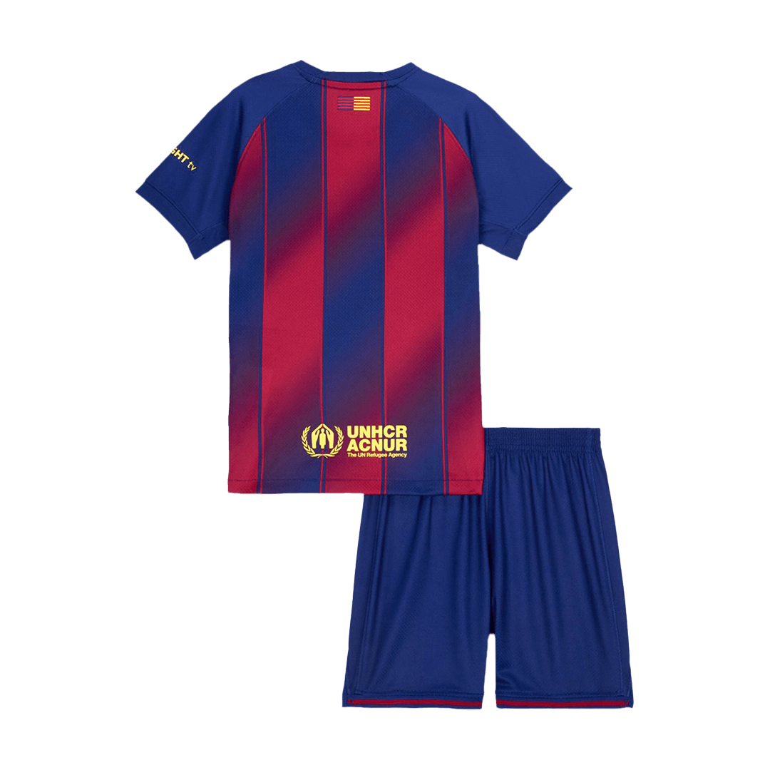 Dětská souprava domácího dresu Barcelona (dres + šortky) 2025/26
