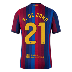 Barcelona F. DE JONG #21 Domov Fotbalový dres 2026/27 - verze pro hráče