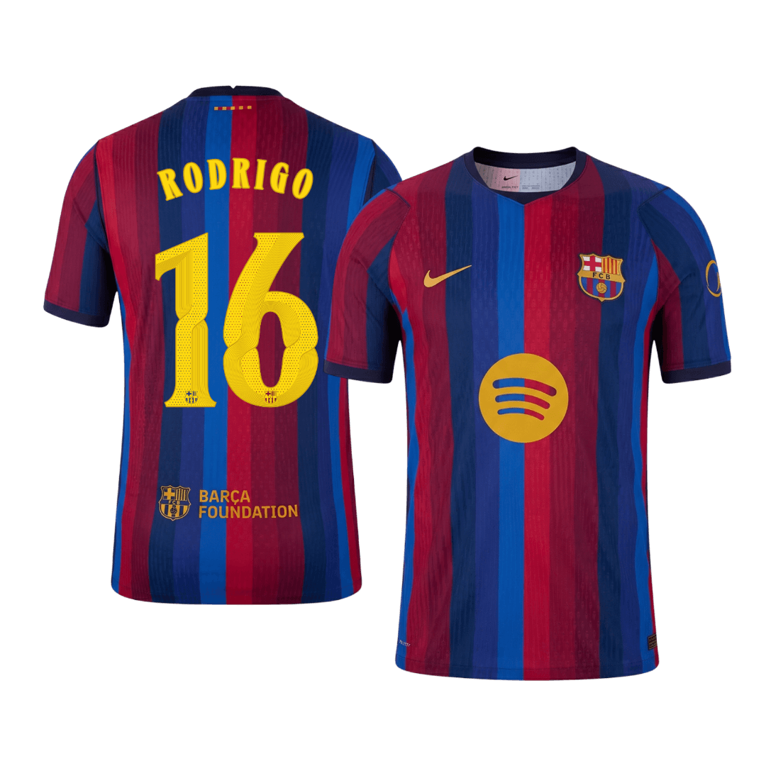 Barcelona RODRIGO #16 Domov Fotbalový dres 2026/27 - verze pro hráče - UCL