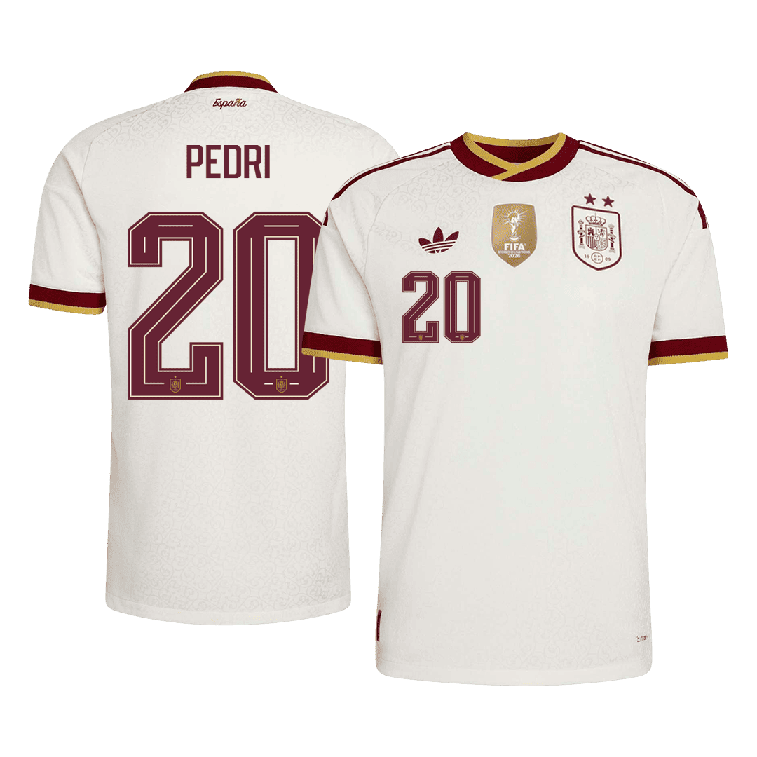 Spain PEDRI #20 Pryč Fotbalový dres Mistrovství světa 2026 Champion Edition - verze pro hráče