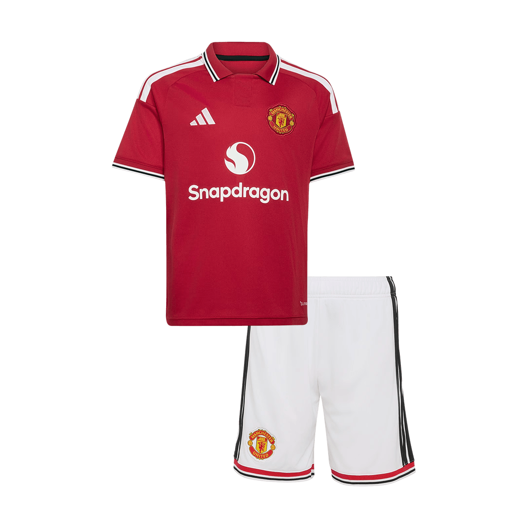 Děti Manchester United Domov Fotbalový dres Kit(dres + šortky) 2026/27