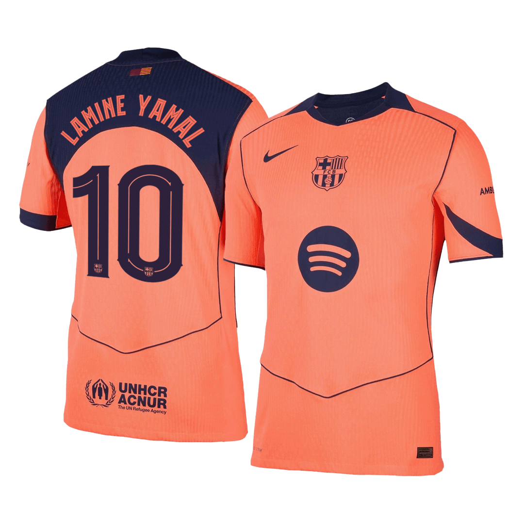Barcelona LAMINE YAMAL #10 Třetí pryč Fotbalový dres 2025/26 - verze pro hráče - UCL