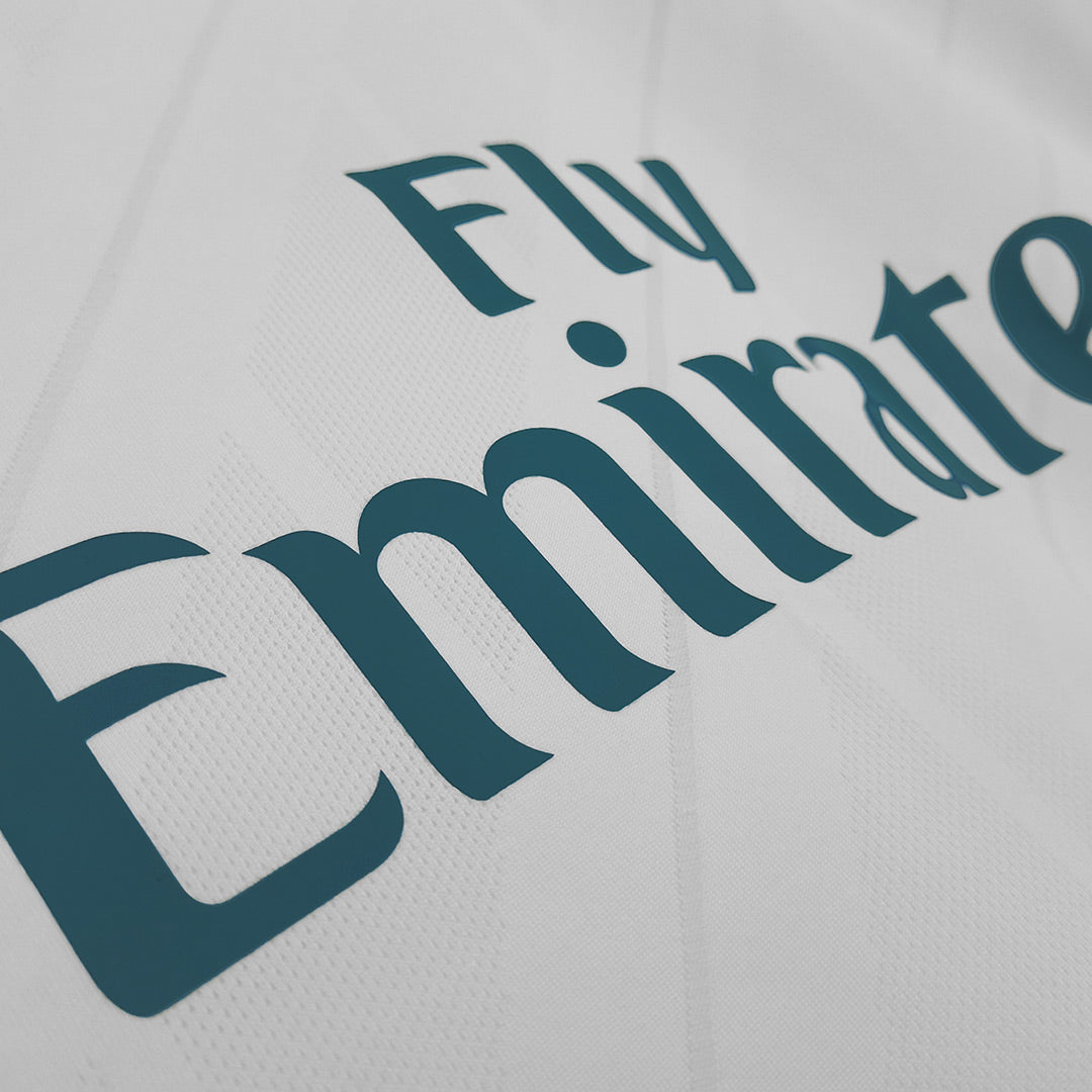 Real Madrid SERGIO RAMOS #4 Home Retro Long Sleeve Football Jersey 2017/18