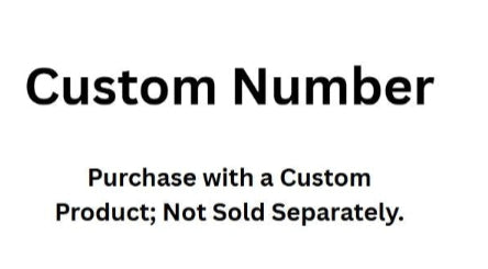Custom Number - Please do not delete when you choose customization for your items