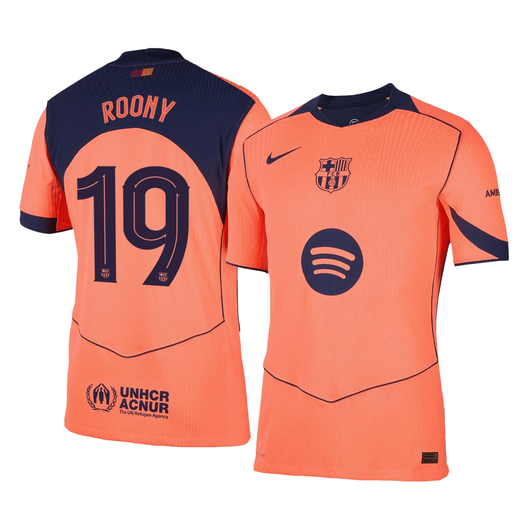 Barcelona ROONY #19 Třetí pryč Fotbalový dres 2025/26 - verze pro hráče - UCL