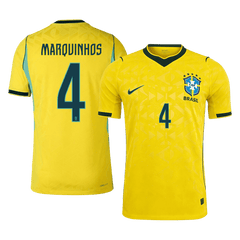 Brazil MARQUINHOS #4 Domov Fotbalový dres Mistrovství světa 2026 - verze pro hráče
