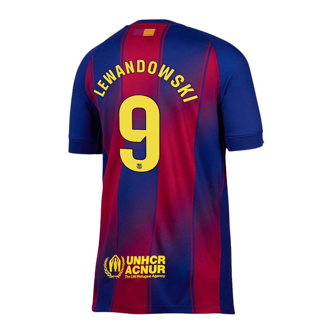 Men's Barcelona LEWANDOWSKI #9 Home Football Jersey 2025/26