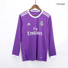 Venku Retro fotbalový dres Real Madrid s dlouhým rukávem 2016/17