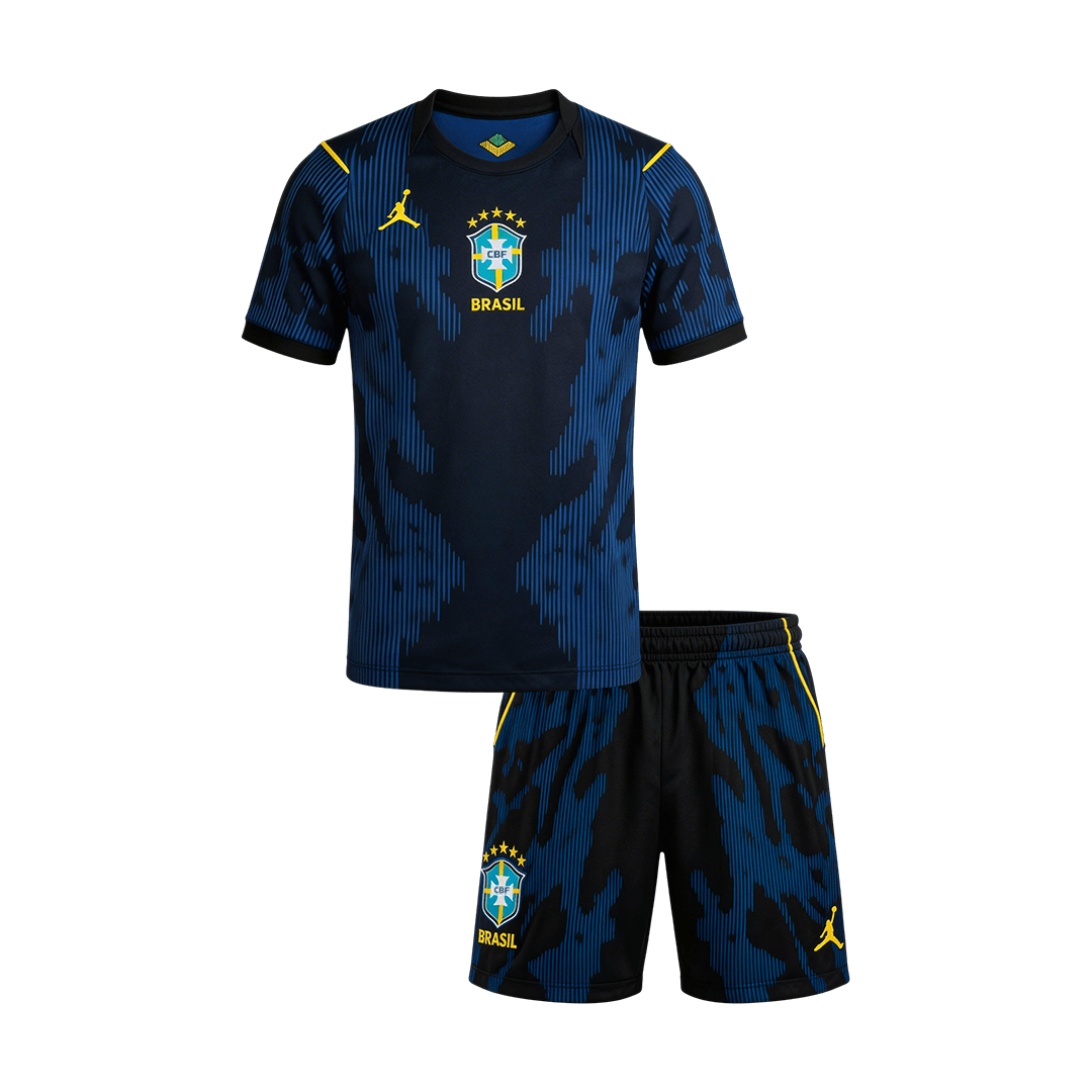 Děti Brazil Pryč Fotbalový dres Kit(dres + šortky) Mistrovství světa 2026