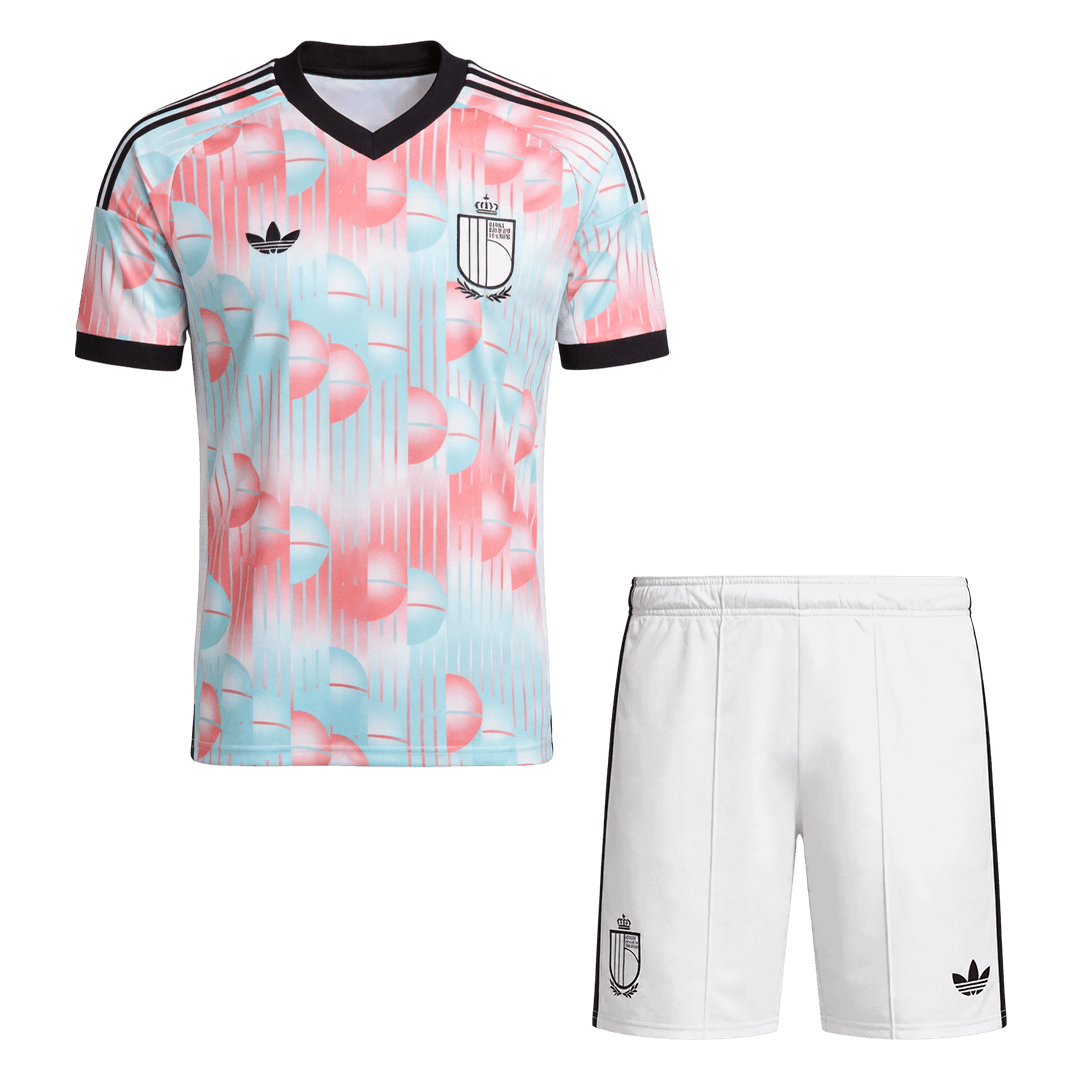 Pánské Belgium Pryč World Cup Fotbalový dres (Jersey+Shorts) Kit Mistrovství světa2026
