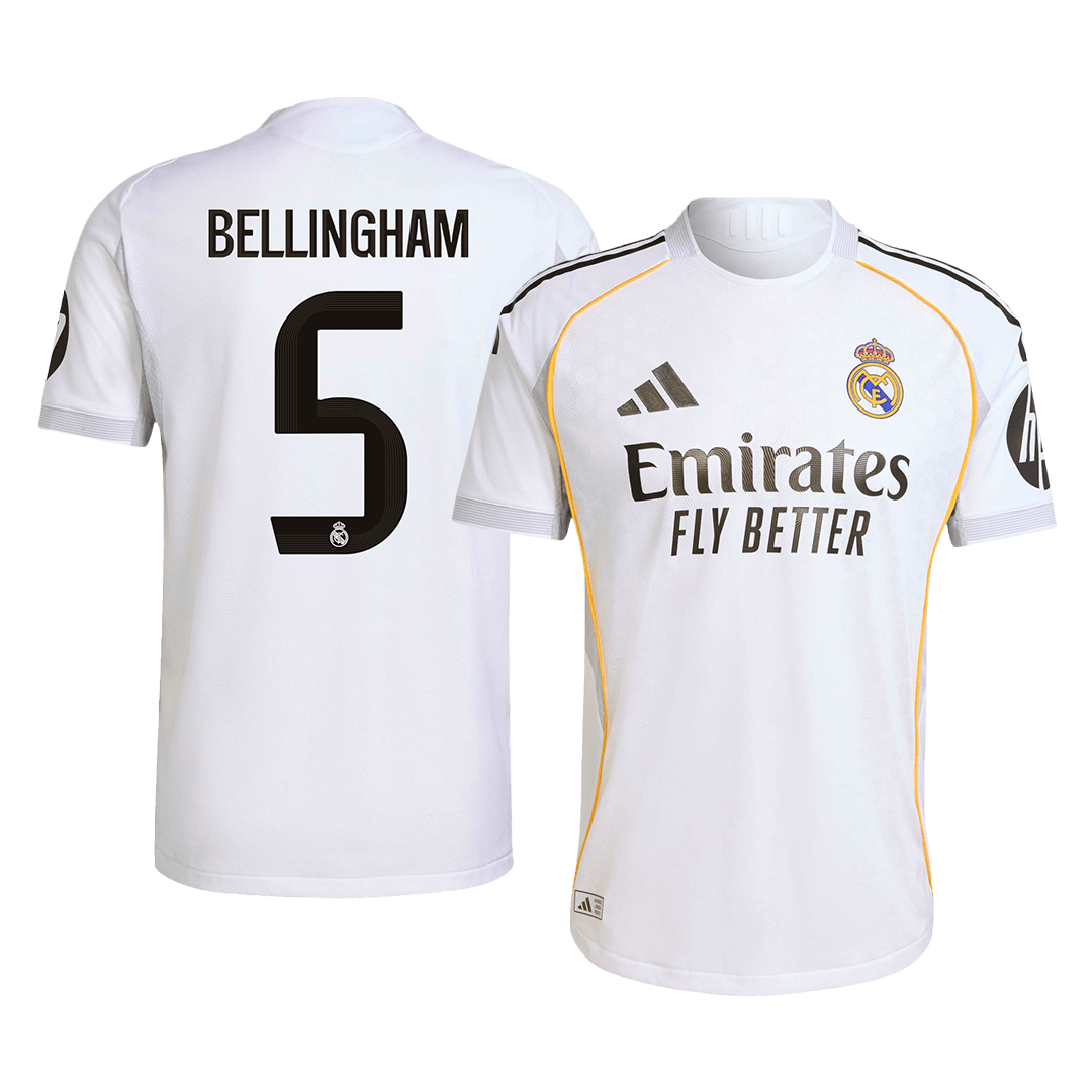 Real Madrid BELLINGHAM #5 Domácí fotbalový dres 2025/26 – verze pro hráče