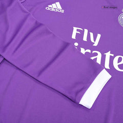 Real Madrid BENZEMA #9 venkovní retro fotbalový dres s dlouhým rukávem 2016/17
