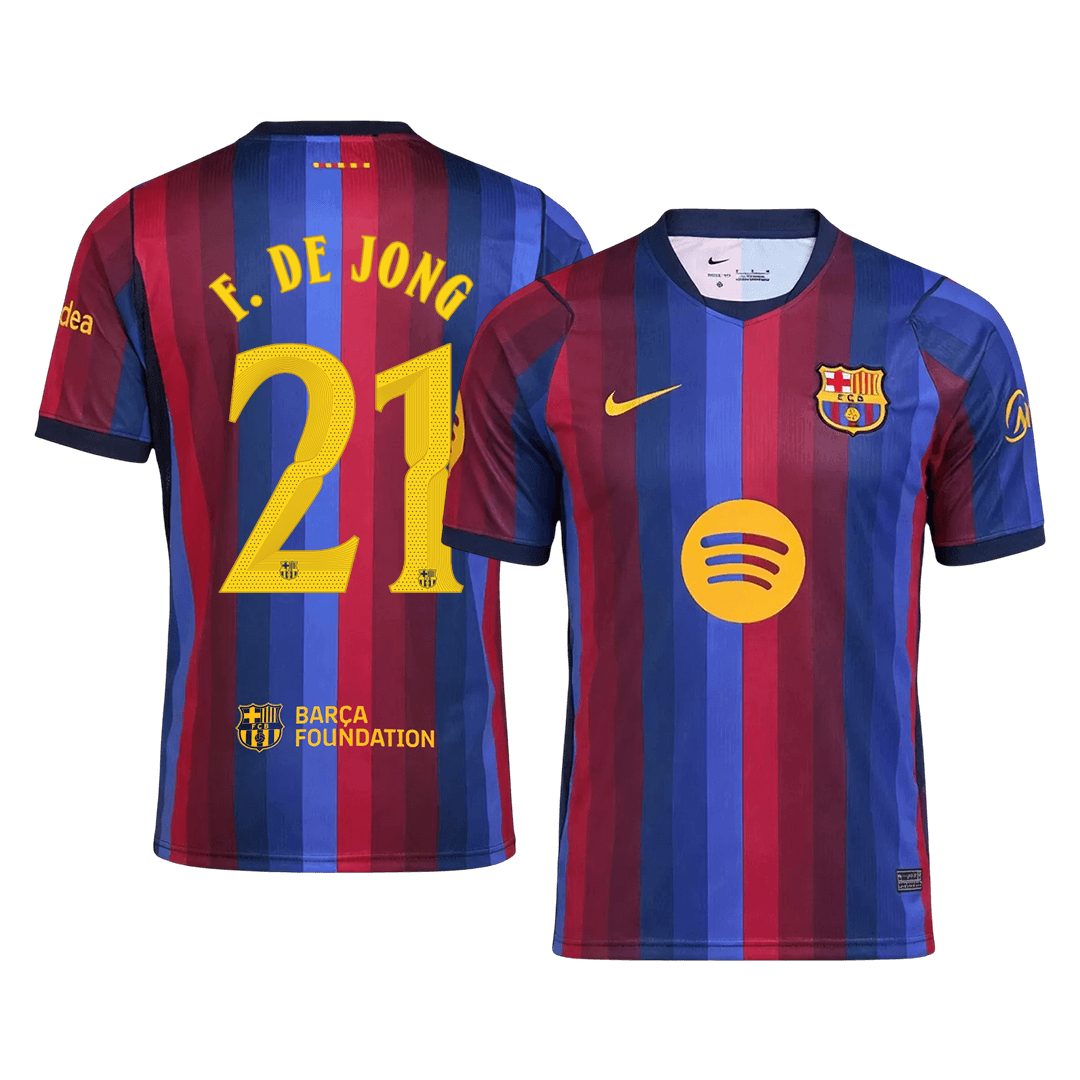 Pánské Barcelona F. DE JONG #21 Domov Fotbalový dres 2026/27 - UCL