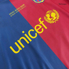 Barcelona XAVI #6 Home Retro Football Jersey 2008/09 - UCL Final