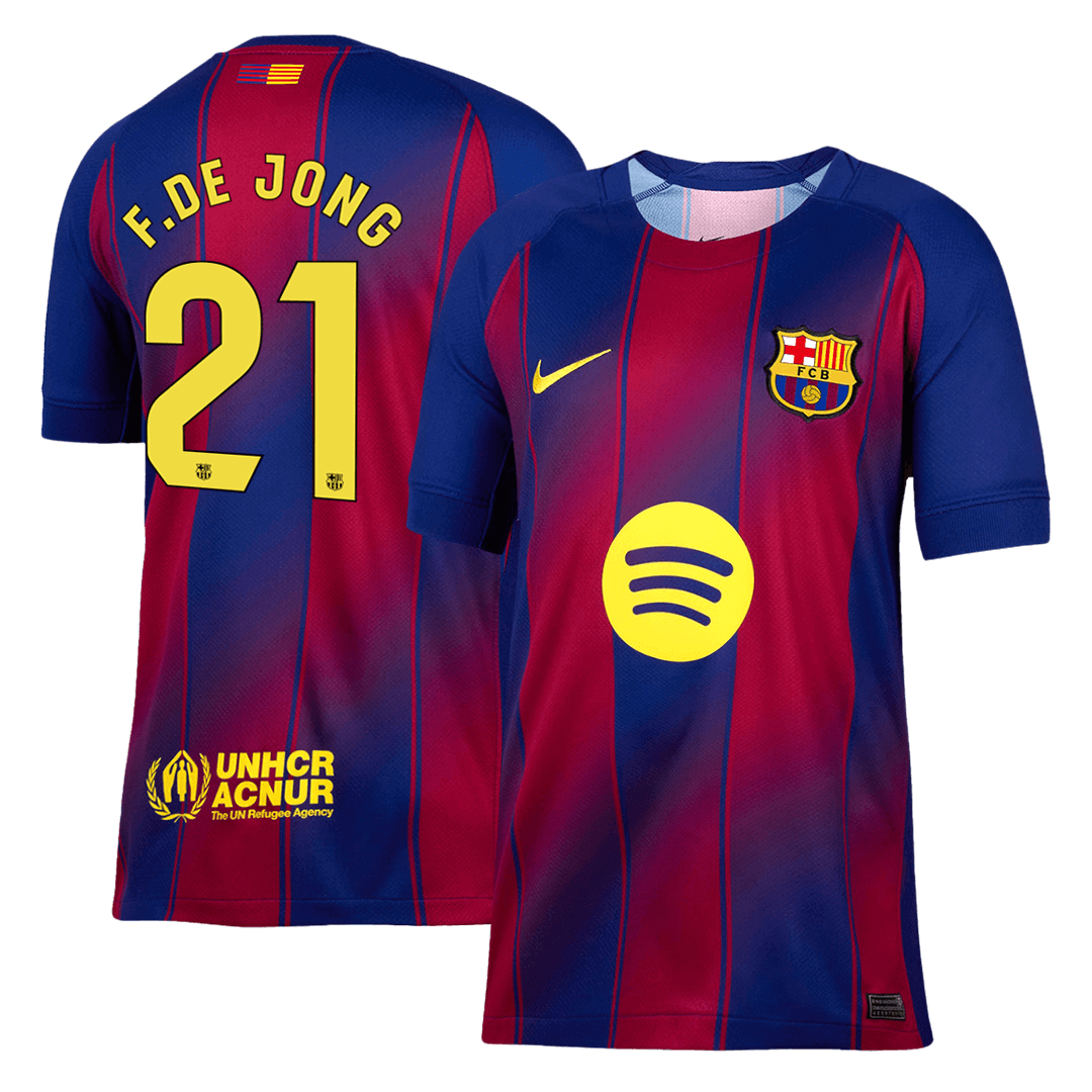 Barcelona F.DE JONG #21 Men's Home Football Jersey 2025/26