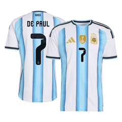Argentina DE PAUL #7 Domov Fotbalový dres Mistrovství světa 2026 - verze pro hráče