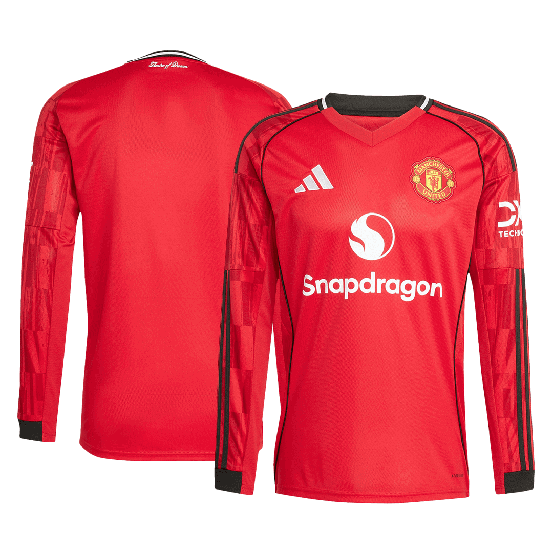 Pánský fotbalový dres Manchester United Domácí s dlouhým rukávem 2025/26