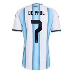 Argentina DE PAUL #7 Domov Fotbalový dres Mistrovství světa 2026 - verze pro hráče