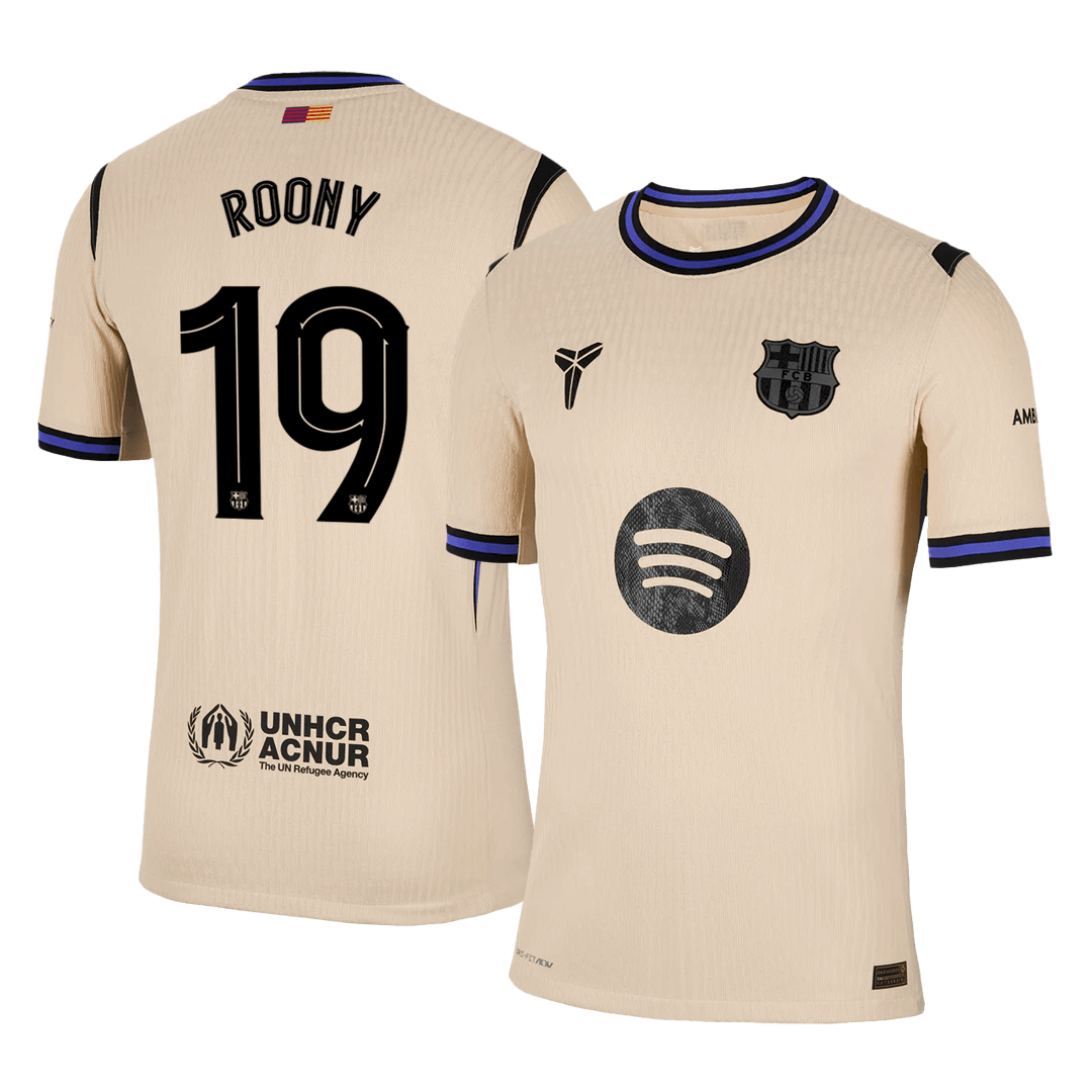 Barcelona ROONY #19 Pryč Fotbalový dres 2025/26 - verze pro hráče - UCL
