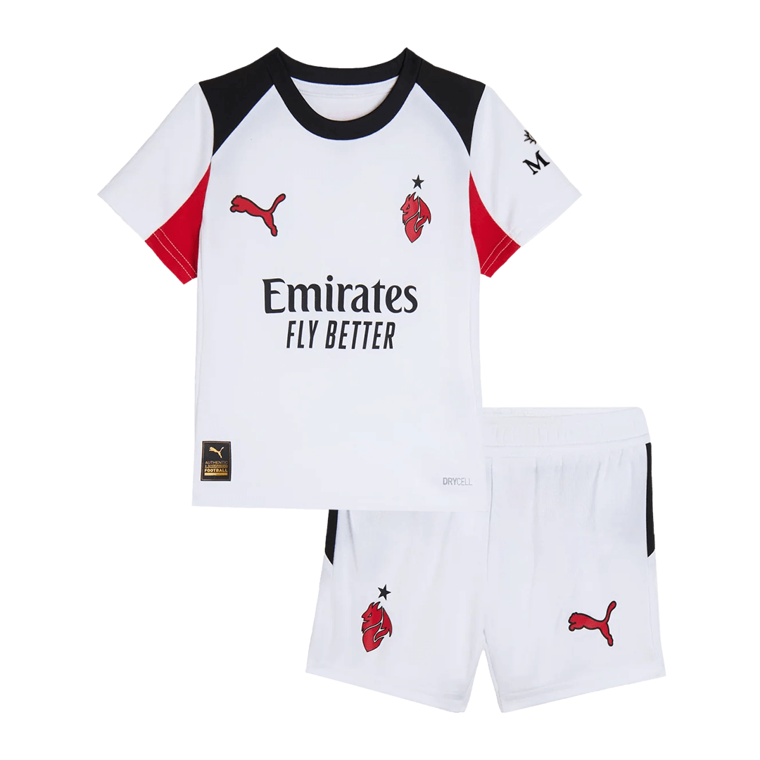 Děti AC Milan Pryč Fotbalový dres Kit(dres + šortky) 2025/26
