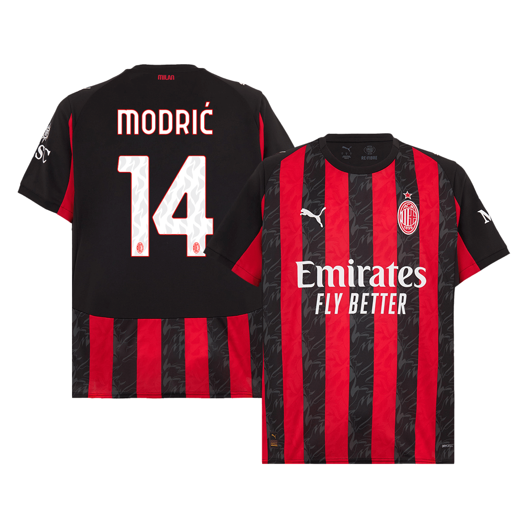 Muži AC Milán MODRIĆ #14 domácí fotbalový dres 2025/26