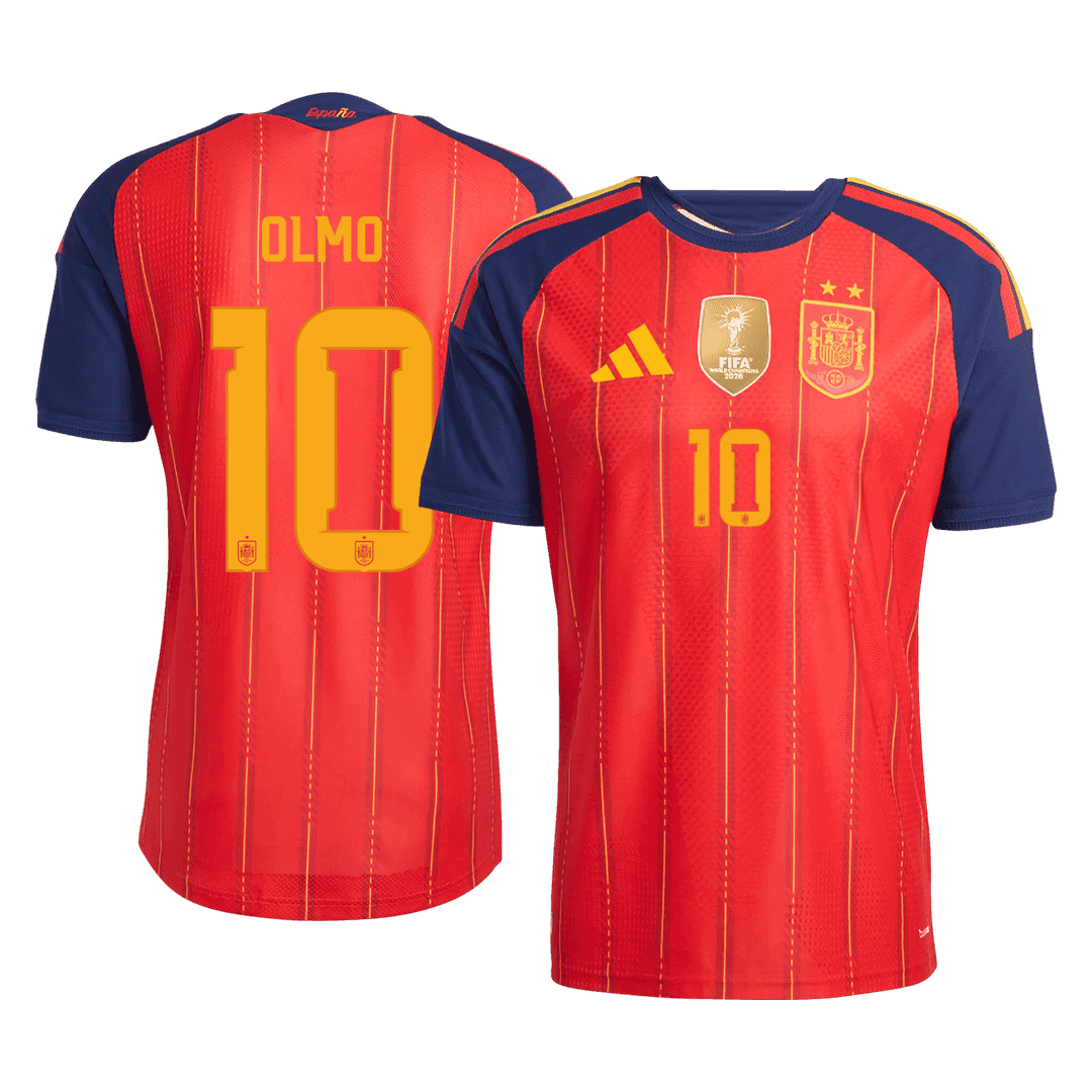 Spain OLMO #10 Domov Fotbalový dres Mistrovství světa 2026 Champion Edition - verze pro hráče