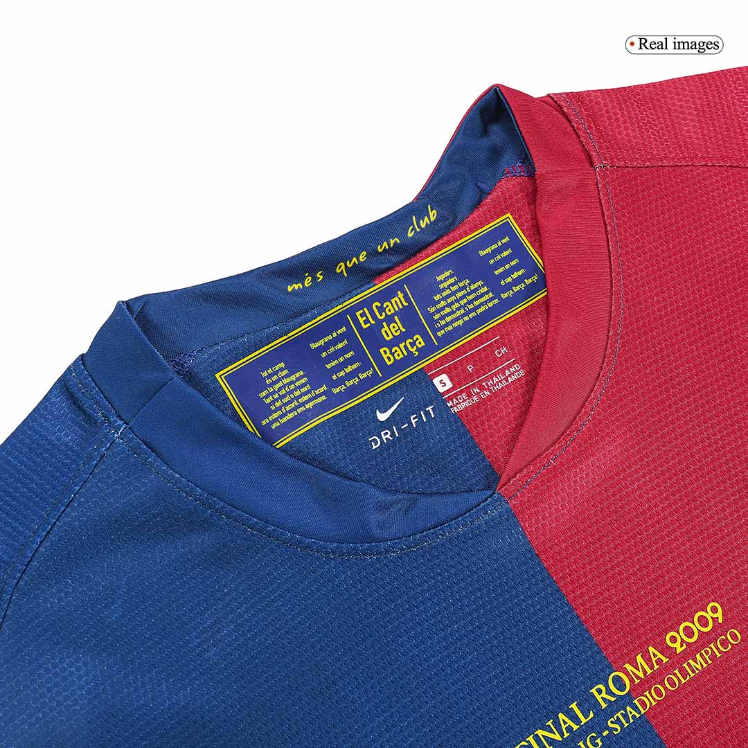 Barcelona XAVI #6 Home Retro Football Jersey 2008/09 - UCL Final