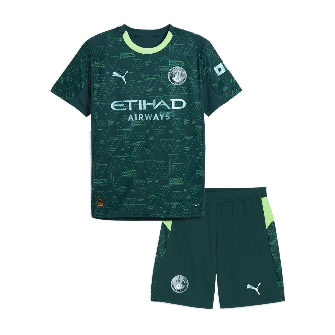 Děti Manchester City Fotbalový dres Kit(dres + šortky) 2025/26