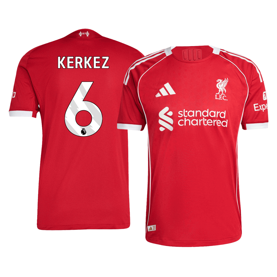 Liverpool KERKEZ #6 Domácí fotbalový dres 2025/26 – verze pro hráče