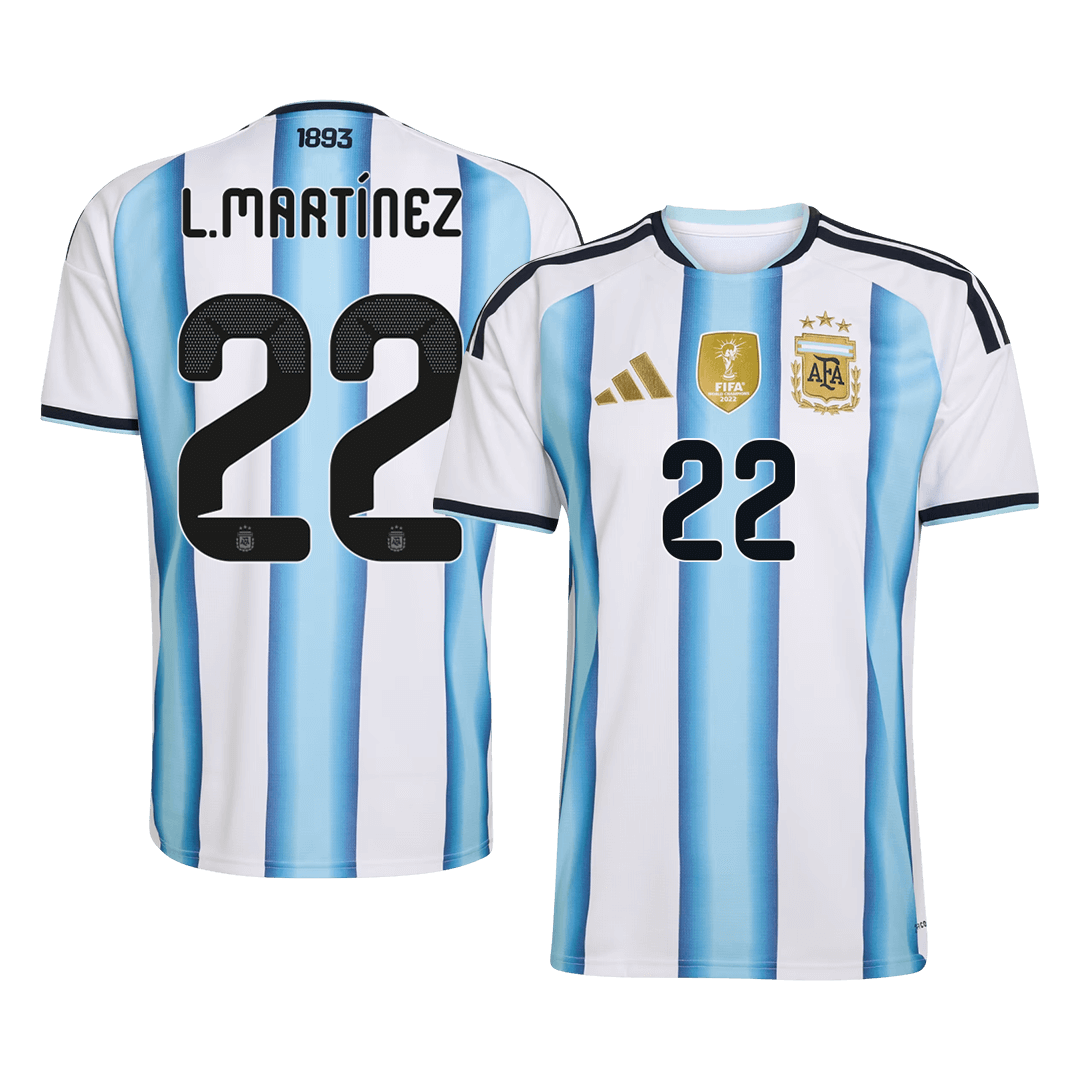 Pánské Argentina L.MARTÍNEZ #22 Domov Fotbalový dres Mistrovství světa 2026