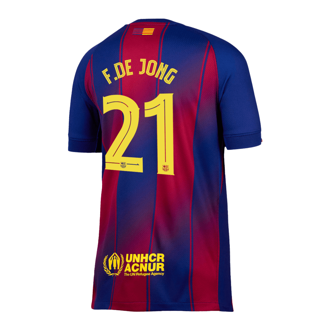 Barcelona F.DE JONG #21 2025/26 Men's Home Football Jersey - UCL