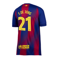 Barcelona F.DE JONG #21 2025/26 Men's Home Football Jersey - UCL