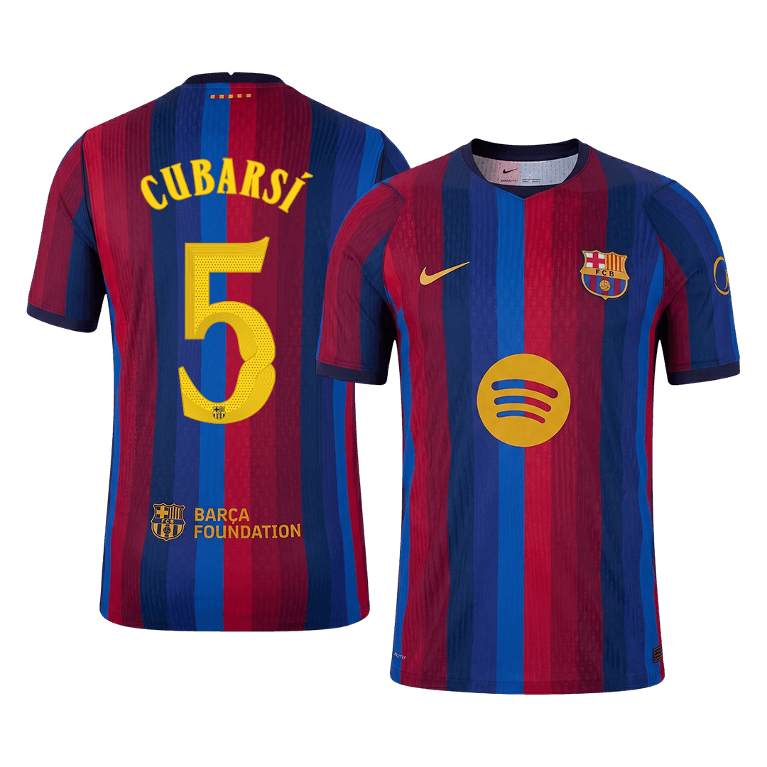 Barcelona CUBARSÍ #5 Domov Fotbalový dres 2026/27 - verze pro hráče - UCL
