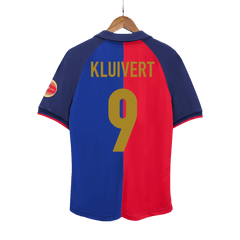 Barcelona KLUIVERT #9 Home Retro Football Shirt 1999/00 - 100th Anniversary