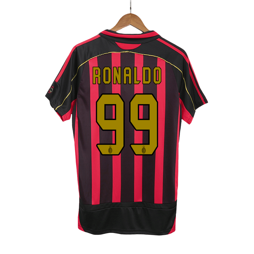 AC Milán RONALDO #99 domácí Retro fotbalový dres 2006/07