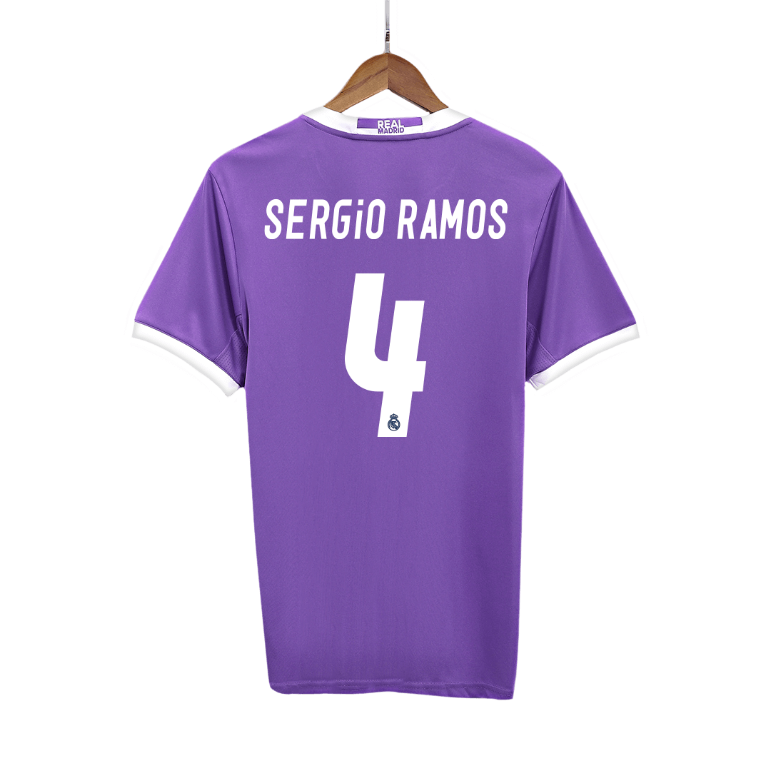 Real Madrid SERGIO RAMOS #4 venkovní retro fotbalový dres 2016/17