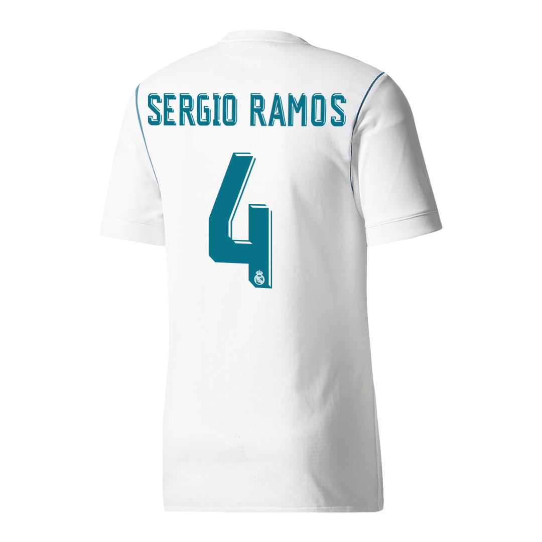 Real Madrid SERGIO RAMOS #4 Domácí Retro fotbalový dres 2017/18