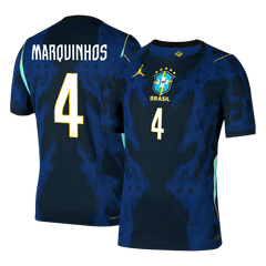 Brazil MARQUINHOS #4 Pryč Fotbalový dres Mistrovství světa 2026 - verze pro hráče