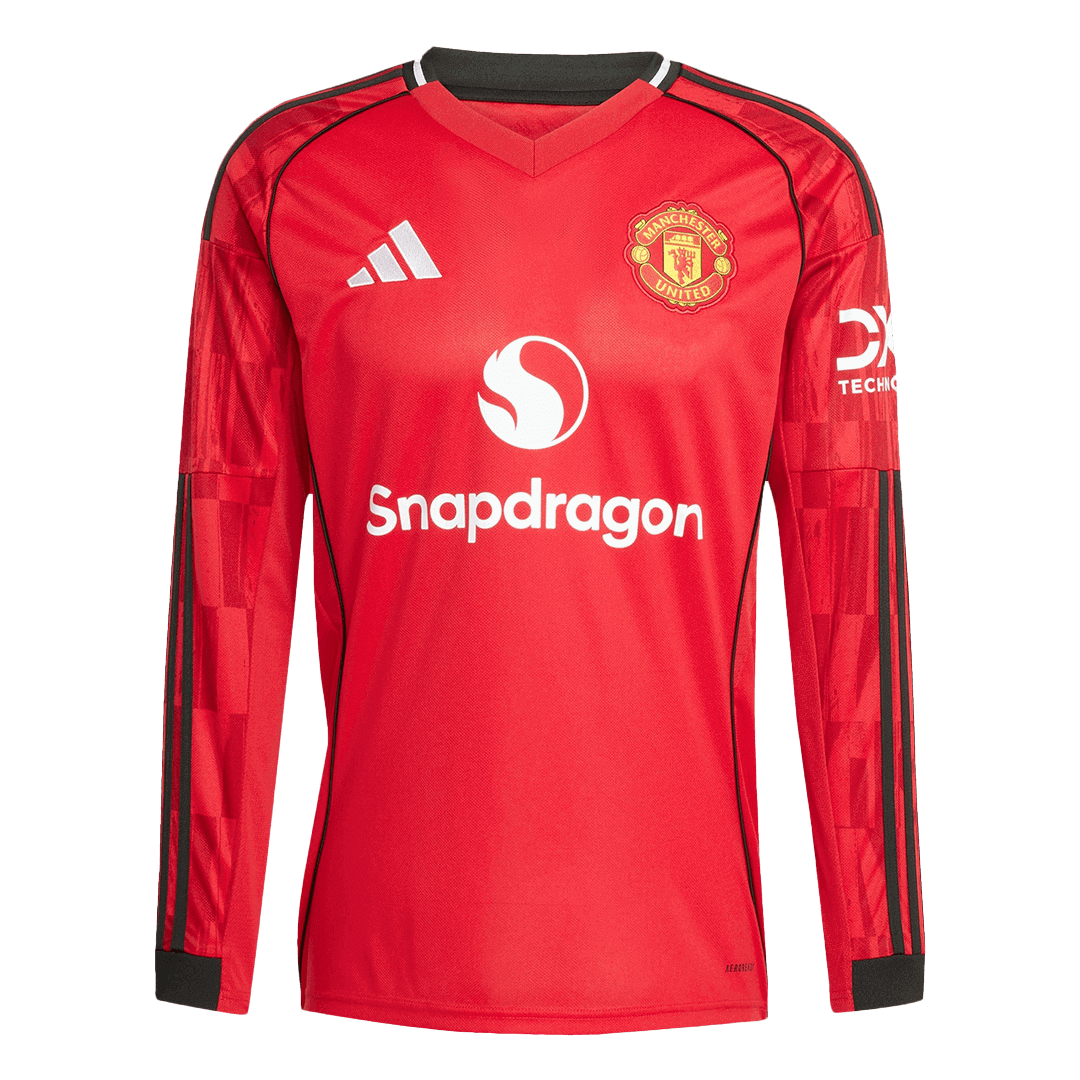 Pánský fotbalový dres Manchester United Domácí s dlouhým rukávem 2025/26